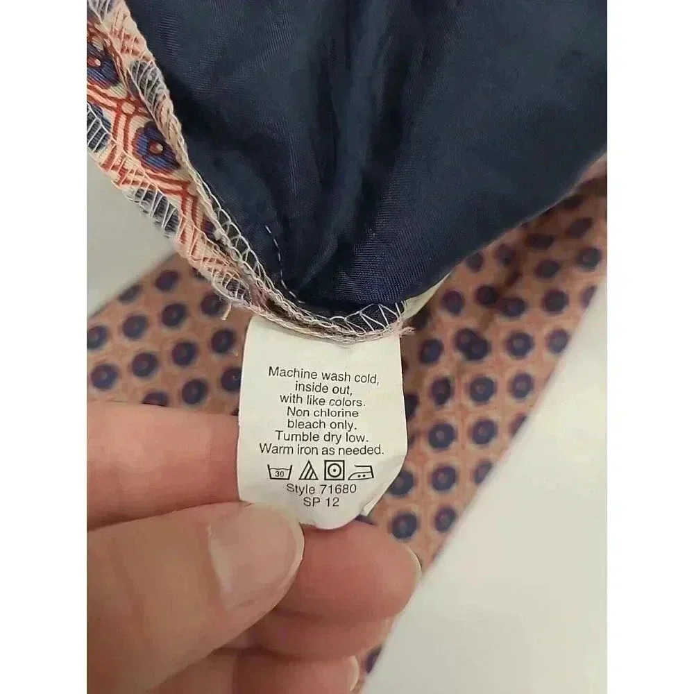J. Crew Cafe Capri Pants Women's Size 6 Blue Floral Pockets - Picture 7 of 8